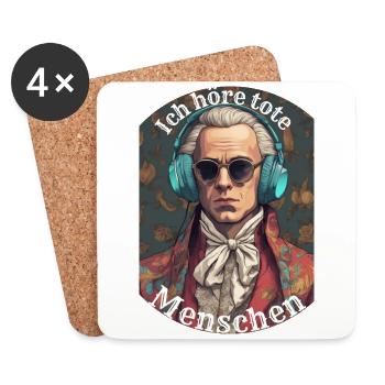 Musik Design - Ich höre tote Menschen - Untersetzer (4er-Set) - Weiß - Vorne