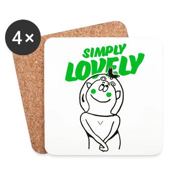 Tout simplement charmant - Dessous de verre (lot de 4) - blanc - Devant