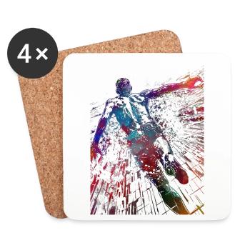 Swimmer sport #swimmer #sport - Coasters (set of 4) - white - Front