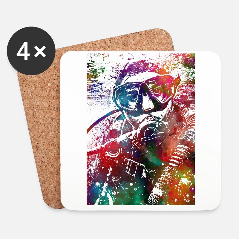 Scuba Diver Sport #diver - Untersetzer (4er-Set) - Weiß