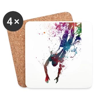 Swimmer sport #swimmer #sport - Coasters (set of 4) - white - Front