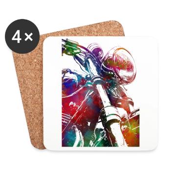 Motor racing #motor #sport - Coasters (set of 4) - white - Front