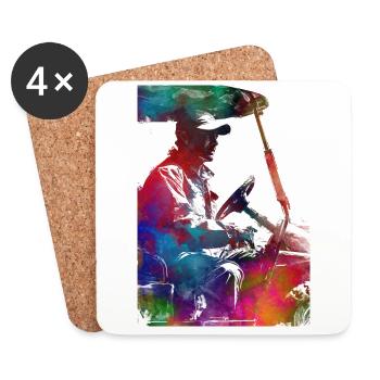 Golf player sport #golf #sport - Coasters (set of 4) - white - Front