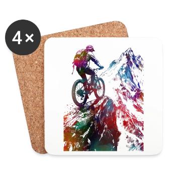 Cycling Bike sport article #cycling #sport #biking - Coasters (set of 4) - white - Front