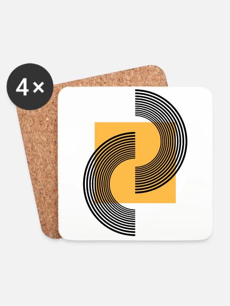 boho3 - Untersetzer (4er-Set) - Weiß
