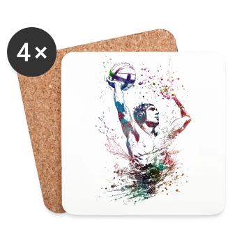 Wasserball Sport #sport #waterpolo - Untersetzer (4er-Set) - Weiß - Vorne