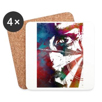 Darts sport art #darts #sport - Coasters (set of 4) - white - Front