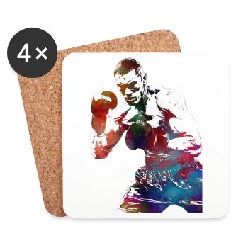 Boxing sport #boxing - Coasters (set of 4) - white - Front