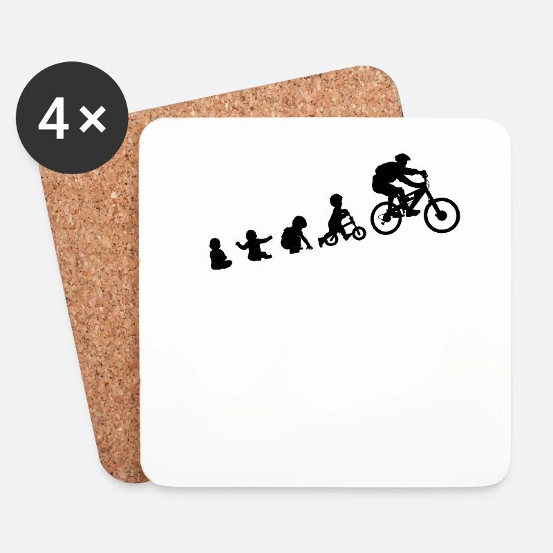 Idée cadeau Baby Downhill Evolution I Freeride - Dessous de verre (lot de 4) - blanc