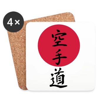 Karate - Untersetzer (4er-Set) - Weiß - Vorne