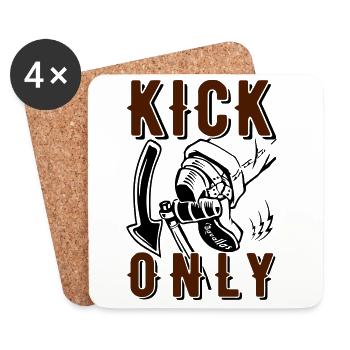 Kick only - Untersetzer (4er-Set) - Weiß - Vorne
