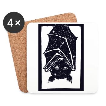 Spacebat - Untersetzer (4er-Set) - Weiß - Vorne