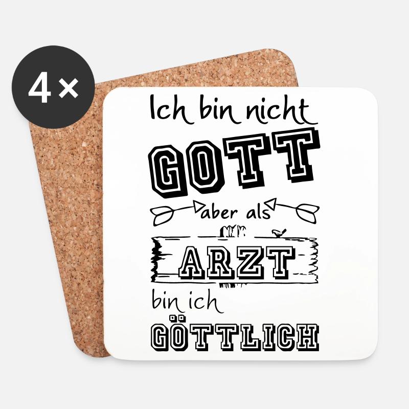 Göttlicher Arzt Geschenk - Untersetzer (4er-Set) - Weiß