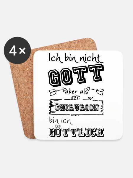Göttliche Chirurgin Geschenk - Untersetzer (4er-Set) - Weiß