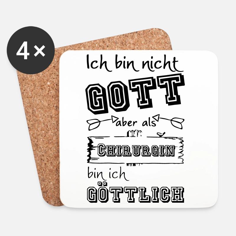 Göttliche Chirurgin Geschenk - Untersetzer (4er-Set) - Weiß