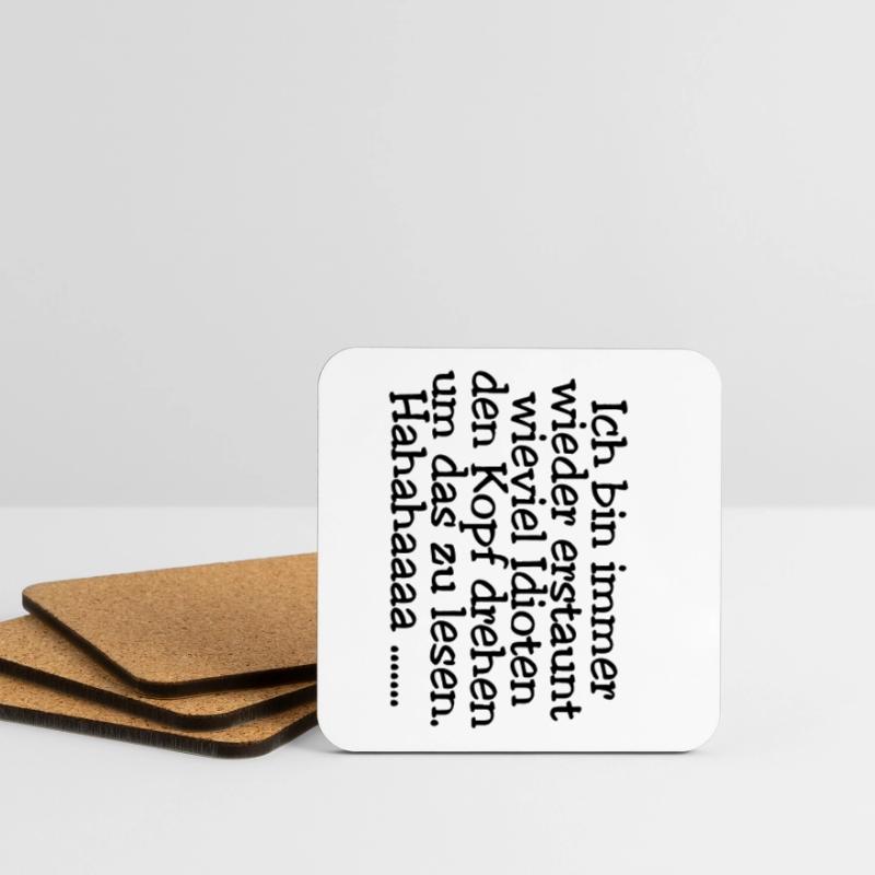 Head spin - idiots Coasters (set of 4)