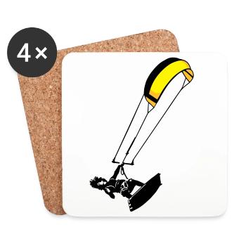 Kitesuf flex - Untersetzer (4er-Set) - Weiß - Vorne
