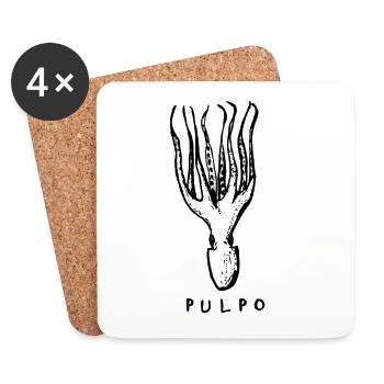 PULPO - octopus octopus tapas - Coasters (set of 4) - white - Front
