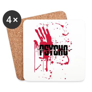 Blutige Handabdruck Grunge - Untersetzer (4er-Set) - Weiß - Vorne