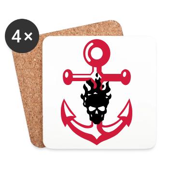 anker_schaedel - Coasters (set of 4) - white - Front