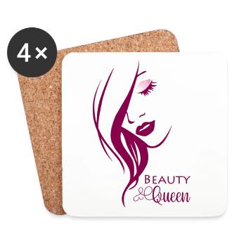 Beauty Queen - Coasters (set of 4) - white - Front