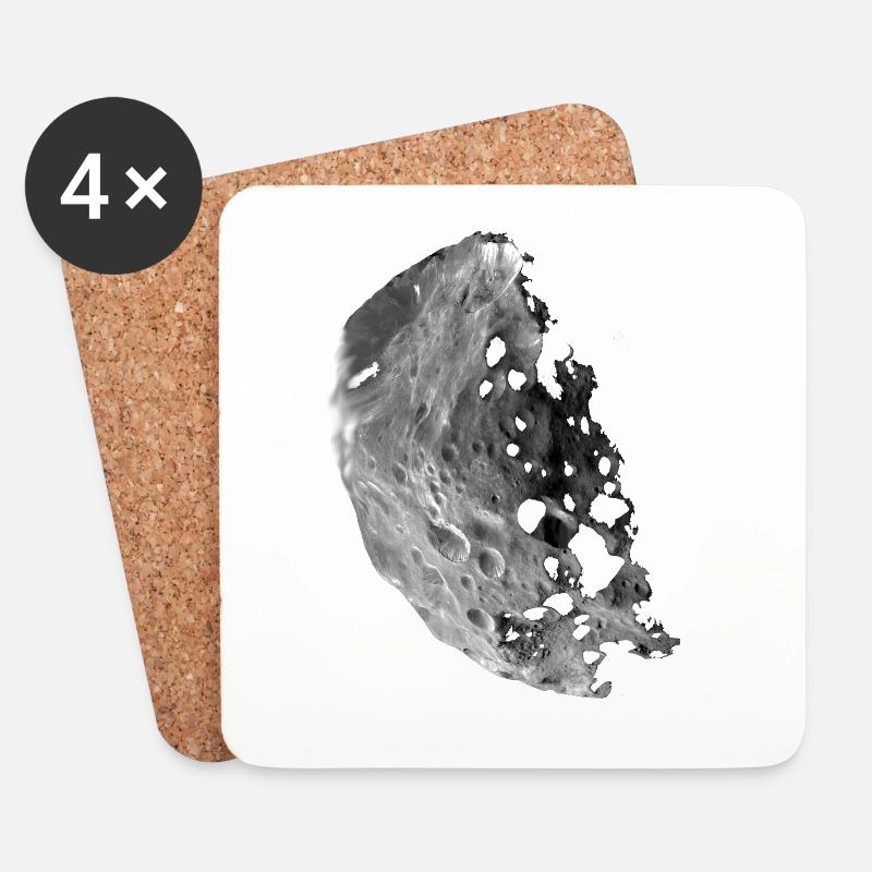 Asteroid - Untersetzer (4er-Set) - Weiß