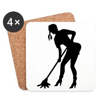 femme - Dessous de verre (lot de 4) - blanc - Devant
