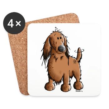 Danica The Dachshund - Coasters (set of 4) - white - Front