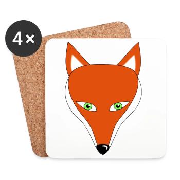 fox - Coasters (set of 4) - white - Front