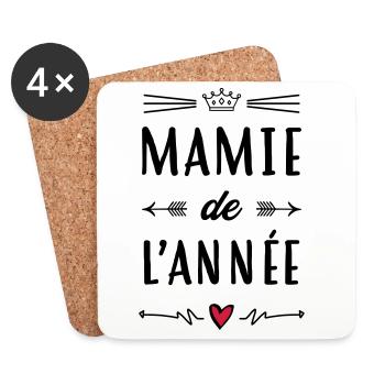 Großmütter / Oma / Mami / Großmutter / Mamy - Untersetzer (4er-Set) - Weiß - Vorne