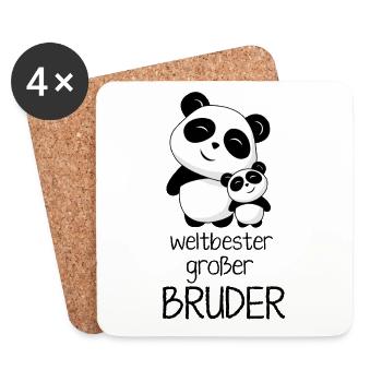 Weltbester grosser Bruder - Untersetzer (4er-Set) - Weiß - Vorne