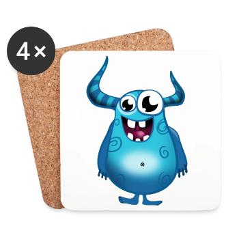 Monster - Untersetzer (4er-Set) - Weiß - Vorne