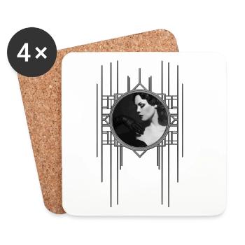 Femme Fatale Xarah Design 3 - Coasters (set of 4) - white - Front