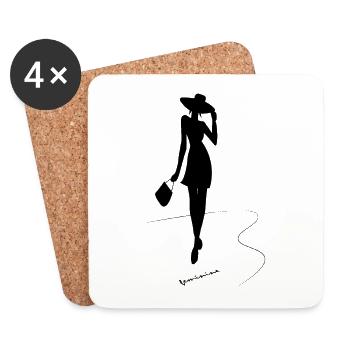 Ms. Feminine - Coasters (set of 4) - white - Front