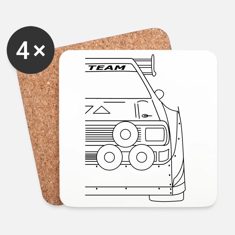 Rallye S1 E2 Sport Quattro Front - Untersetzer (4er-Set) - Weiß