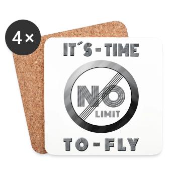 NO LIMIT kiting Gamer Extreme Sports Race Track - Coasters (set of 4) - white - Front