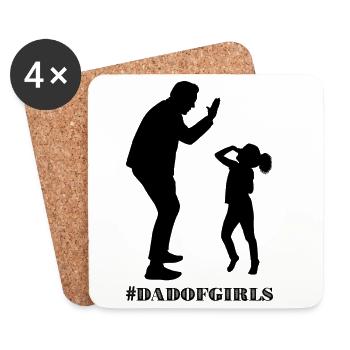 Dad of girls - Coasters (set of 4) - white - Front