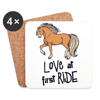 Cool Horses Icelandic Horses Statement Horse Love - Coasters (set of 4) - white - Front