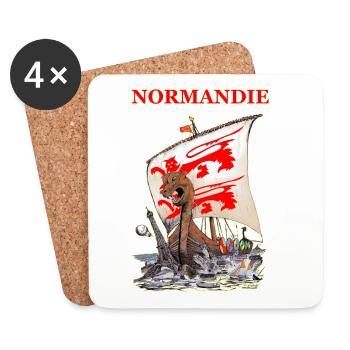 DRAKKAR NORMANDIE Kreation Louis RUNEMBERG © Adagp - Untersetzer (4er-Set) - Weiß - Vorne