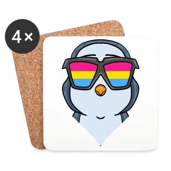 Pansexual Penguin Gift - Coasters (set of 4) - white - Front