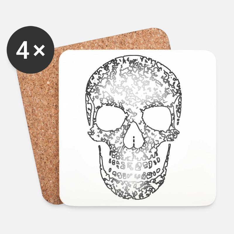 Skull Structure R6Z - Untersetzer (4er-Set) - Weiß