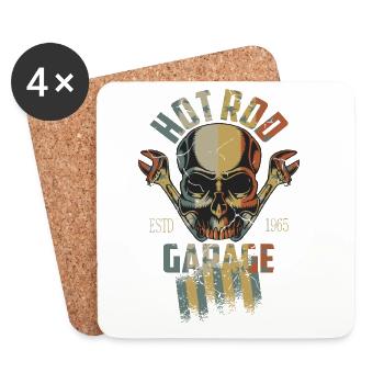 Hot Rod - Coasters (set of 4) - white - Front