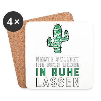 Lustige Sprüche für Kollegen und Schüler - Untersetzer (4er-Set) - Weiß - Vorne