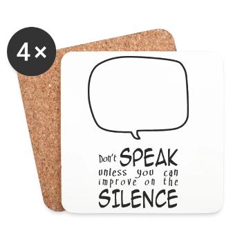 Don't Speak - Coasters (set of 4) - white - Front