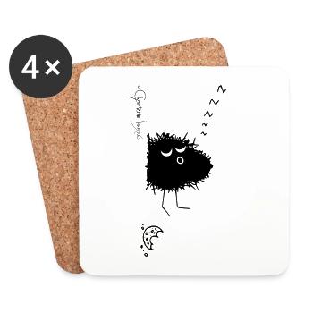 Woolly Beastie fully fed - Bestiolus Lanosus - Coasters (set of 4) - white - Front