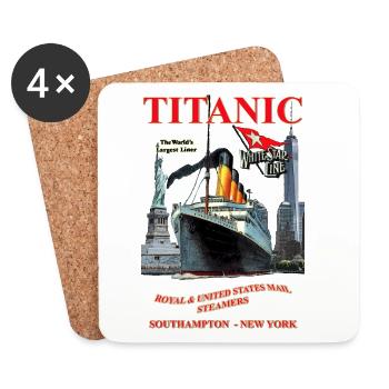 PAQUEBOT TITANIC création Louis RUNEMBERG © Adagp - Dessous de verre (lot de 4) - blanc - Devant