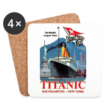 TITANIC NEW YORK CREA LOUIS RUNEMBERG © Adagp - Untersetzer (4er-Set) - Weiß - Vorne