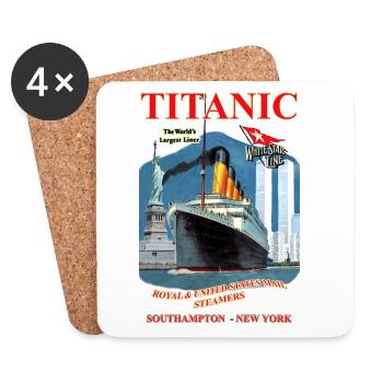 TITANIC SPIRIT CREATION Louis RUNEMBERG © Adagp - Untersetzer (4er-Set) - Weiß - Vorne