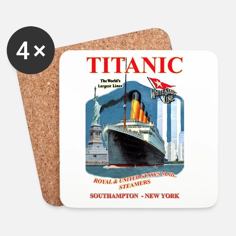 TITANIC SPIRIT CREATION Louis RUNEMBERG © Adagp - Untersetzer (4er-Set) - Weiß