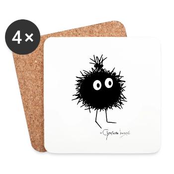 Woolly Beastie © Chyropterum Innoxius - Coasters (set of 4) - white - Front